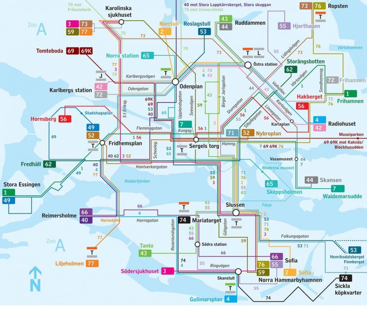 Stockholm bus station map