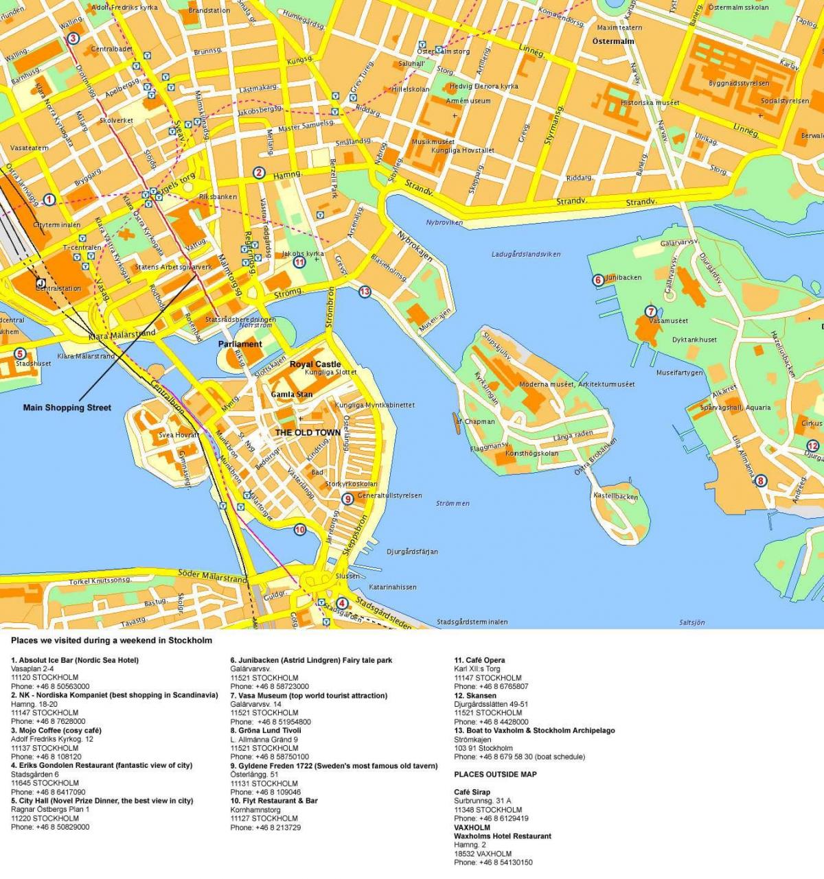 Stockholm city center map