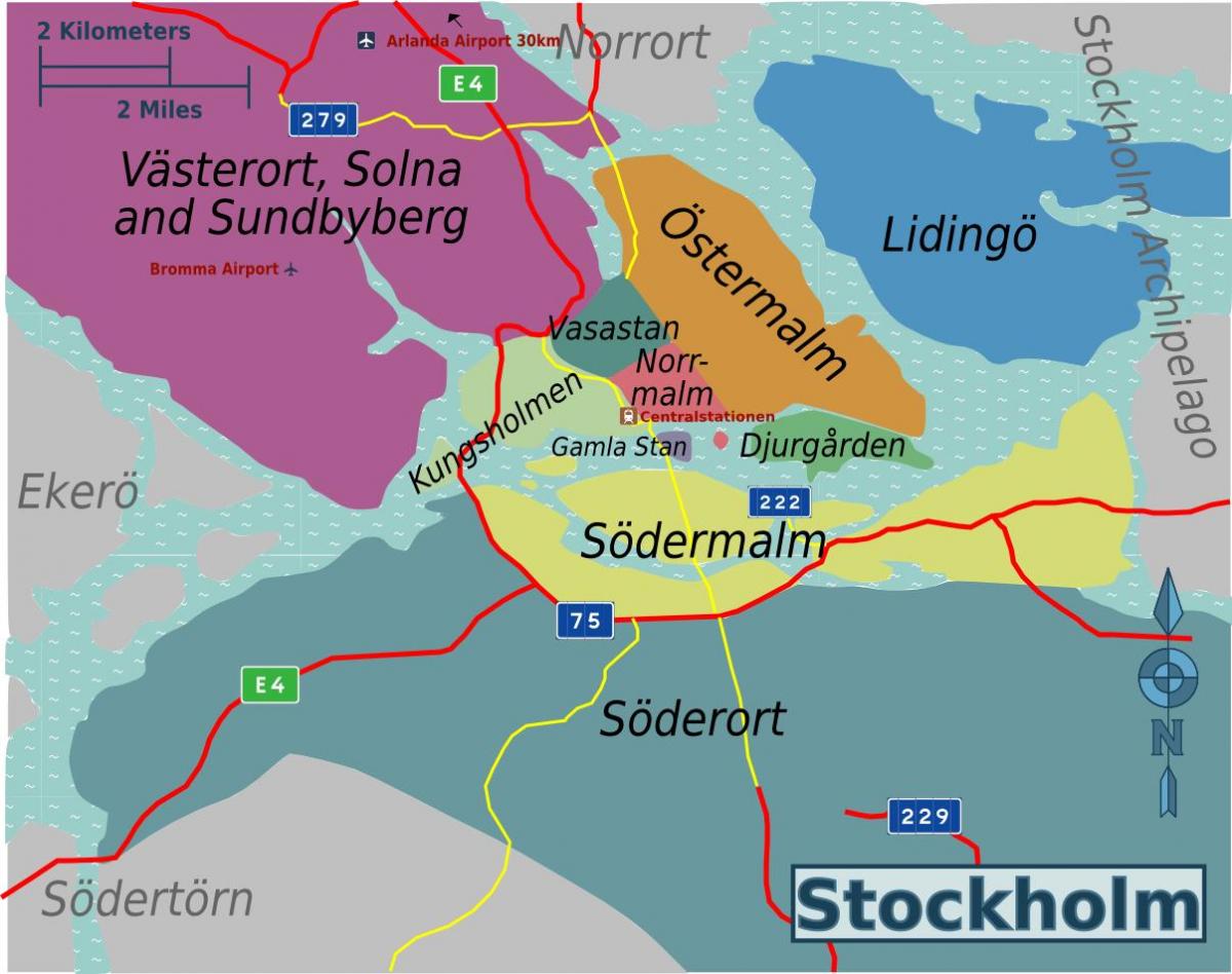 Stockholm neighborhoods map