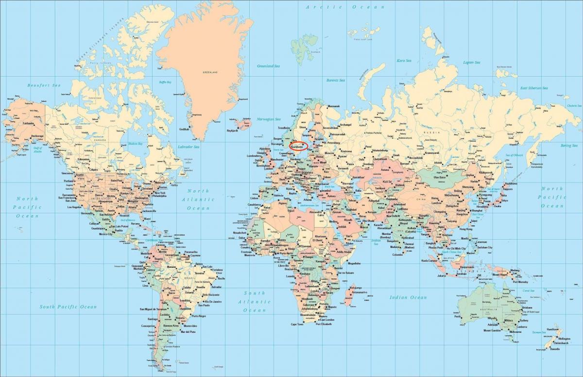 Stockholm location on world map