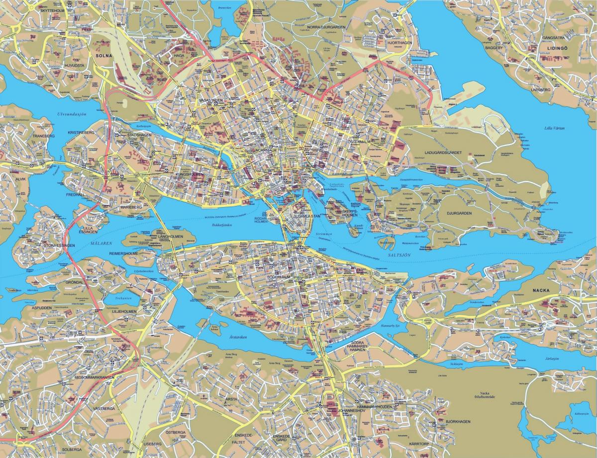 Stockholm streets map