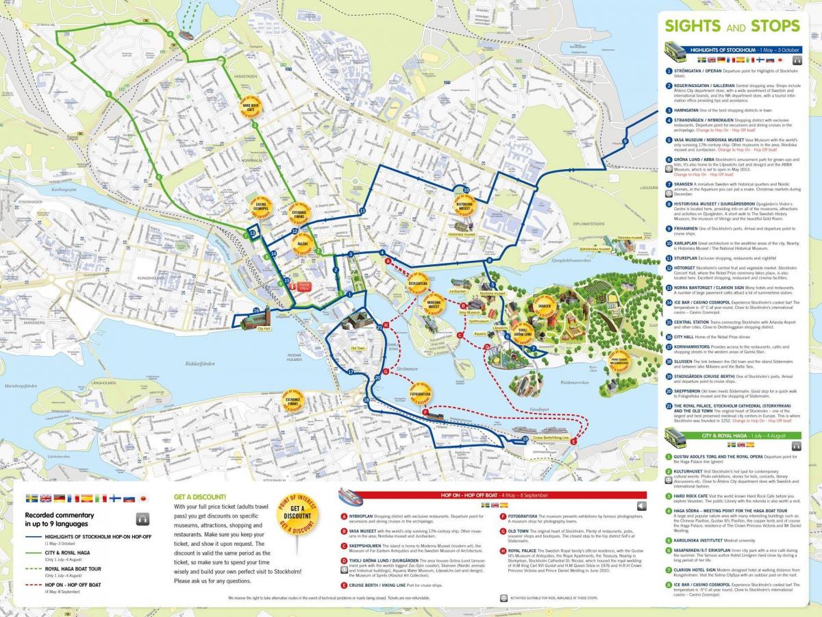 Stockholm walking tours map
